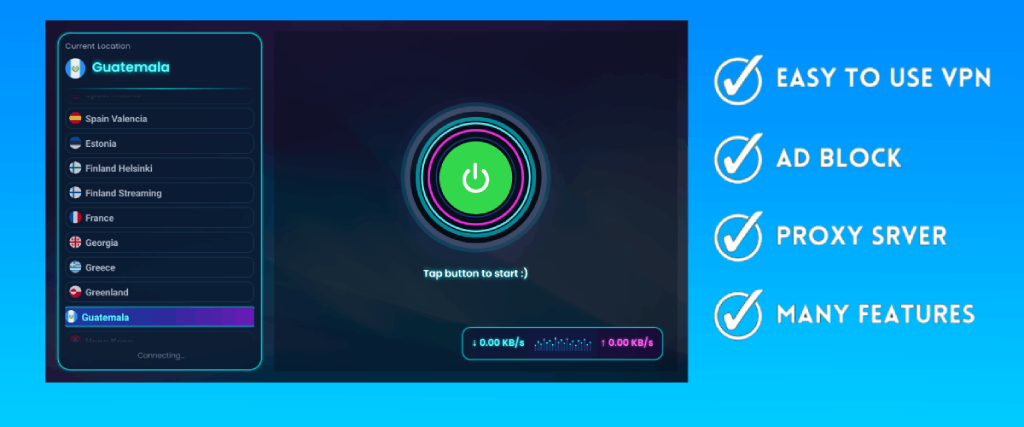 Fire TV mode features easy to use VPN ad block proxy and more
